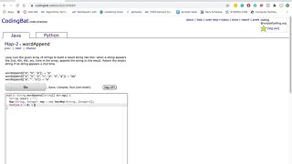 Map-2 wordAppend Java Tutorial codingbat com