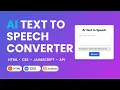 Create AI Text to Speech Converter Web App with HTML CSS JS Full Tutorial for Beginners
