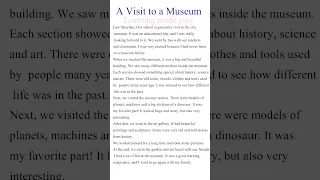 A Visit To The Museum Essay In English Shorts 