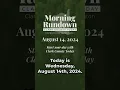 Aug 14 CCT Morning Rundown Questions on Initiatives Gaiser Park Upgrade and More