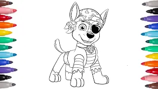 Chase the Pirate Pup Coloring Pages | Paw Patrol 🐾