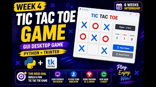 Week 4 Building a Tic Tac Toe GUI Game with Tkinter Detect Winner Draw New Game Reset S