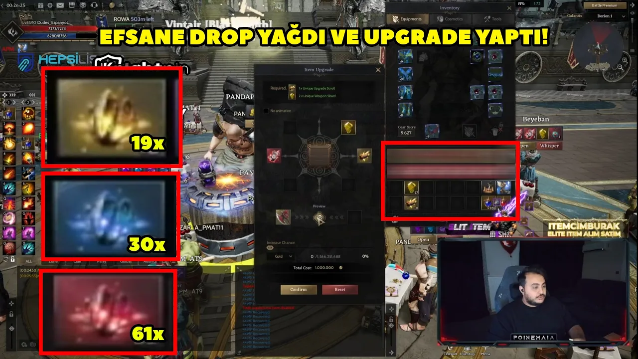 PoineMaia - 110 Adet Soul Stone Kırdırdı , Çıkanlara Upgrade Yaptı ! Rise Online