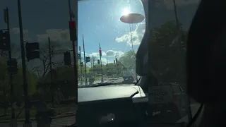 Full of police escort through Washington D C