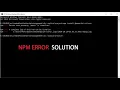 SOLVED npm ERR Unexpected end of Material UI Installation