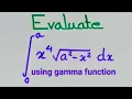 Evaluate the integral using beta Gamma function