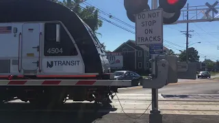 NJ Transit slowly departing Bay Head station