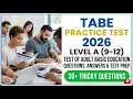 Pass the 2026 TABE Test Fast Level Questions Answers