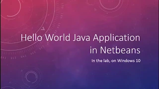 Netbeans Hello World Java Application