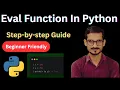 Eval Function In Python In Hindi Use Of Eval Function Python Tutorial 2025
