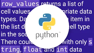 Python xlrd module
