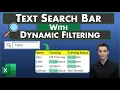 Excel Tips - Text Search Box Dynamic Filtering One or Multiple Columns