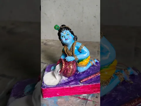 Krishna idol making makhan flow | unique Krishna murti making | janmastami special Krishna #Shorts