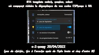 template switch number select esphome ou comment rendre vos codes ESPhome plus independant de HA
