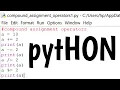 compound assignment operators in python