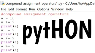 compound assignment operators in python