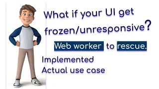 Angular Web Worker Responsive UI Live Demo Code shared - Github