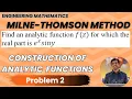 Milne Thomson Method Problem 2 Construction of Analytic Functions