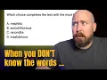 DO THIS with Unfamiliar Words on the SAT