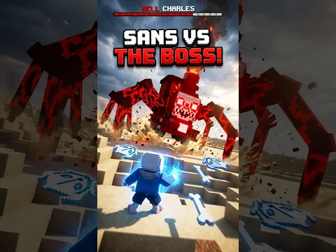 Sans vs the Train Boss… he didn't see it coming #undertale #minecraft #usa