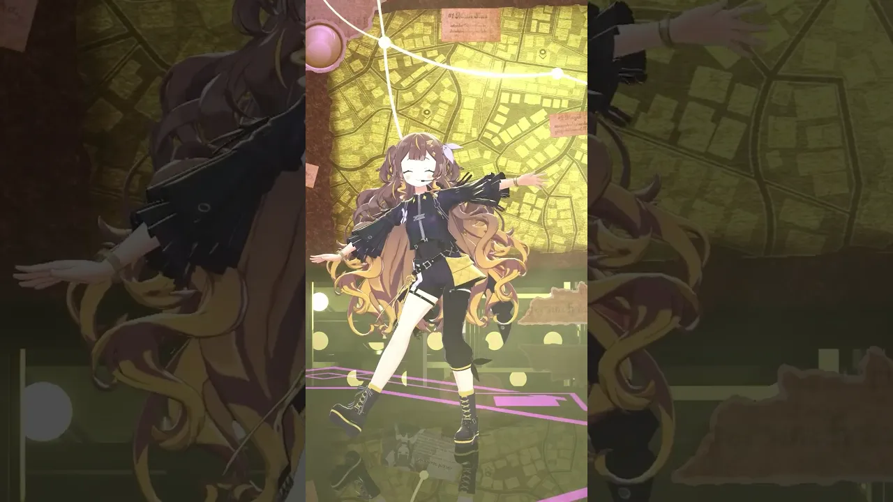 【ANYA FANCAM VER.】きゅびずむ (Cubism) / Anya Melfissa & Ninomae Ina'nis【#DetectiveAnya3D】#shorts #vtuber