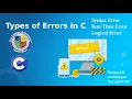 Programming Errors in C language ICS Part 2 Chapter 8 Cocbasirpur L7