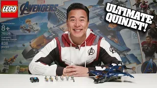 AVENGERS ULTIMATE QUINJET!!! LEGO Avengers Endgame Set 76126 Time-lapse Speed Build &amp; Review
