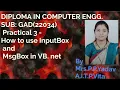 How to use InputBox and MsgBox in VB Net