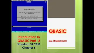 QBASIC PART 2 BASIC STATEMENTS VI CBSE Computer Science - Chapter 6 Mrs Sithra