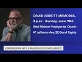 Remembering Grand Rapids arts fashion icon David Abbott