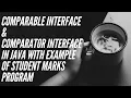 Java Comparable Interface Comparator Interface Student Marks Program Java