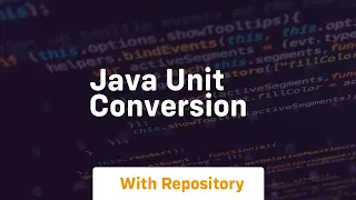java unit conversion