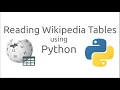 Reading Wikipedia Tables using Python