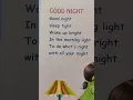 good night sleep tight Rhyme nursery rhymes