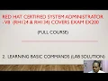 2a Red Hat Linux RHCSA V8 EX200 - Lab Practice Learning Linux Commands
