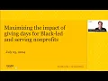 Maximizing the impact of giving days for Black-led and serving nonprofits