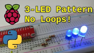 3-LED Pattern Blink with Raspberry Pi Easy Beginner Python Tutorial