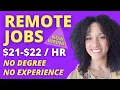 REMOTE JOBS FROM HOME NO EXPERIENCE NO DEGREE NEEDED Online Jobs 2022