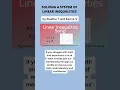how to solve a system of linear inequalities