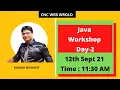 Java Workshop Day 2 by Kumar Sir CNC WEB WORLD