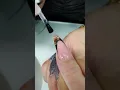 Merlin Nails Best Glass Glitter French reverse Nails ballerina shape Gel nails by Merlin