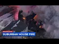 BREAKING Firefighters battle large house fire in Oswego s say