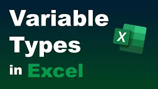 - Variable Types in Excel VBA Programming
