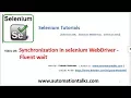 Selenium 28 - Synchronization In Selenium Webdriver