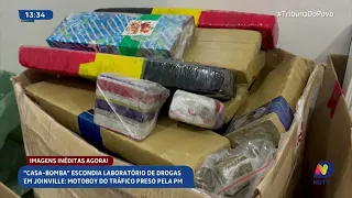PM descobre “casa-bomba” em Joinville com laboratório e estufas usadas pelo tráfico