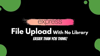 How to upload a file from client side to server side Express js App No Library Required