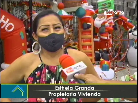 El sur de Guayaquil vivienda se llena de luces y muñecos navideños