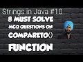 Strings in Java 10 Must solve MCQ on Compare to function of Java Java Programming