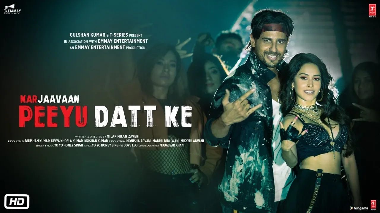 Marjaavaan: Peeyu Datt Ke Video Song | Yo Yo Honey Singh | Sidharth Malhotra, Nushrat Bharucha