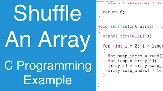 Shuffle An Array C Programming Example